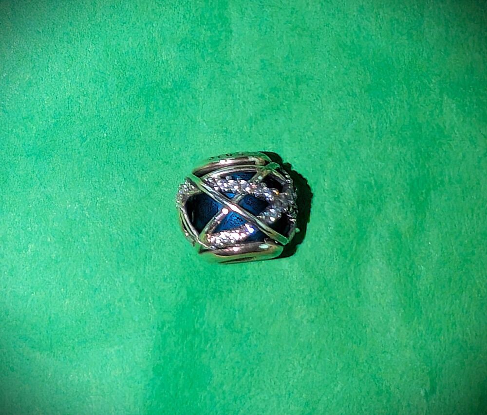Authentic Pandora Blue Galaxy Celestial Charm S925 Silver 796361NCB NWOT Retired